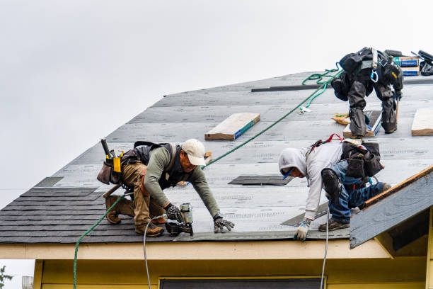 Professional Gutter Installation technician working in Grafton, ND